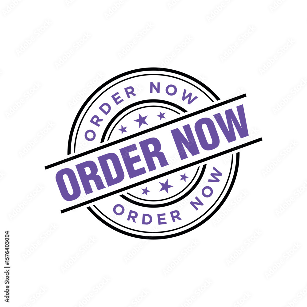 Fototapeta premium Order Now Letter Rubber Stamp Template Design