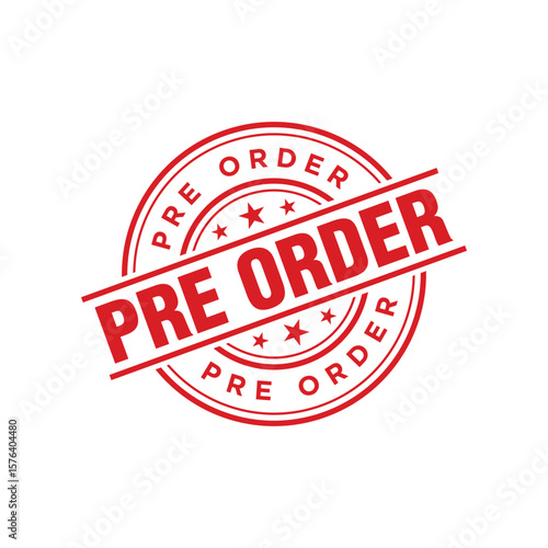 Pre Order Letter Rubber Stamp Template Design