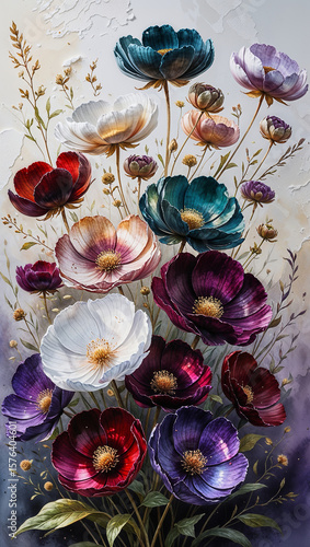 A detailed floral watercolor painting