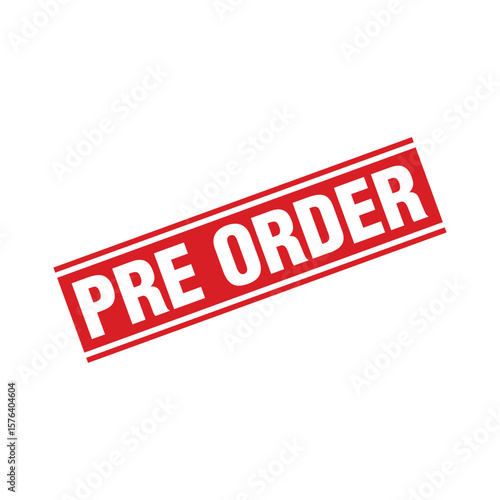 Pre Order Letter Rubber Stamp Template Design