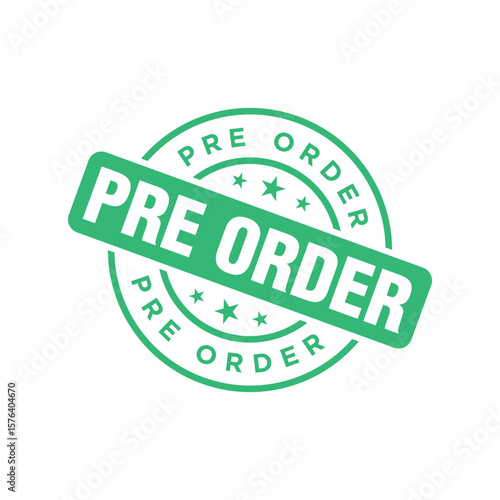 Pre Order Letter Rubber Stamp Template Design