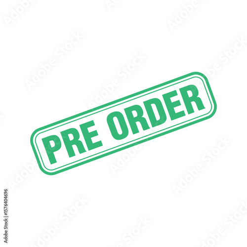 Pre Order Letter Rubber Stamp Template Design
