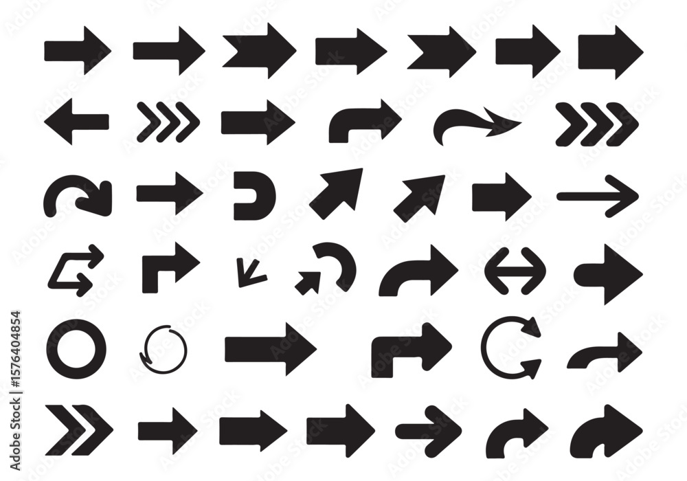 Collection of black arrow icons and symbols direction Collection of black arrow icons and symbols direction