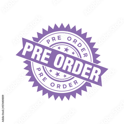 Pre Order Letter Rubber Stamp Template Design