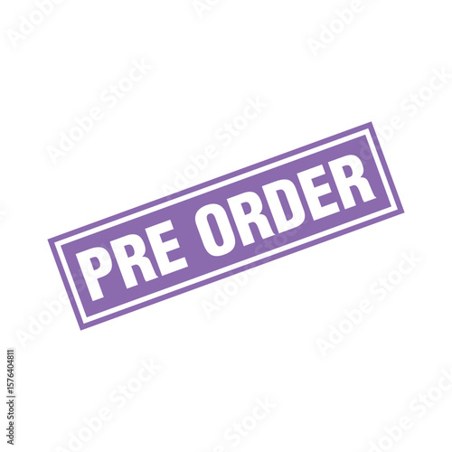 Pre Order Letter Rubber Stamp Template Design