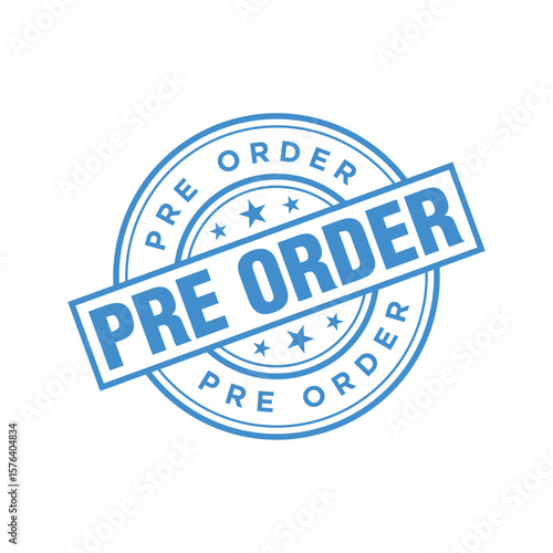 Pre Order Letter Rubber Stamp Template Design