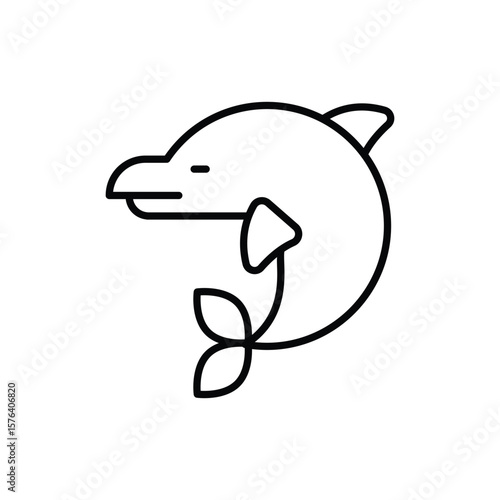 Dolphinarium icon vector