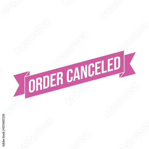 Order Canceled Letter Rubber Stamp Template Design