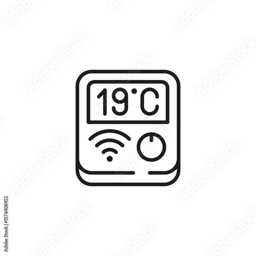 Smart Thermostat icon. Simple Smart Thermostat icon for social media, app and web design. Vector illustration