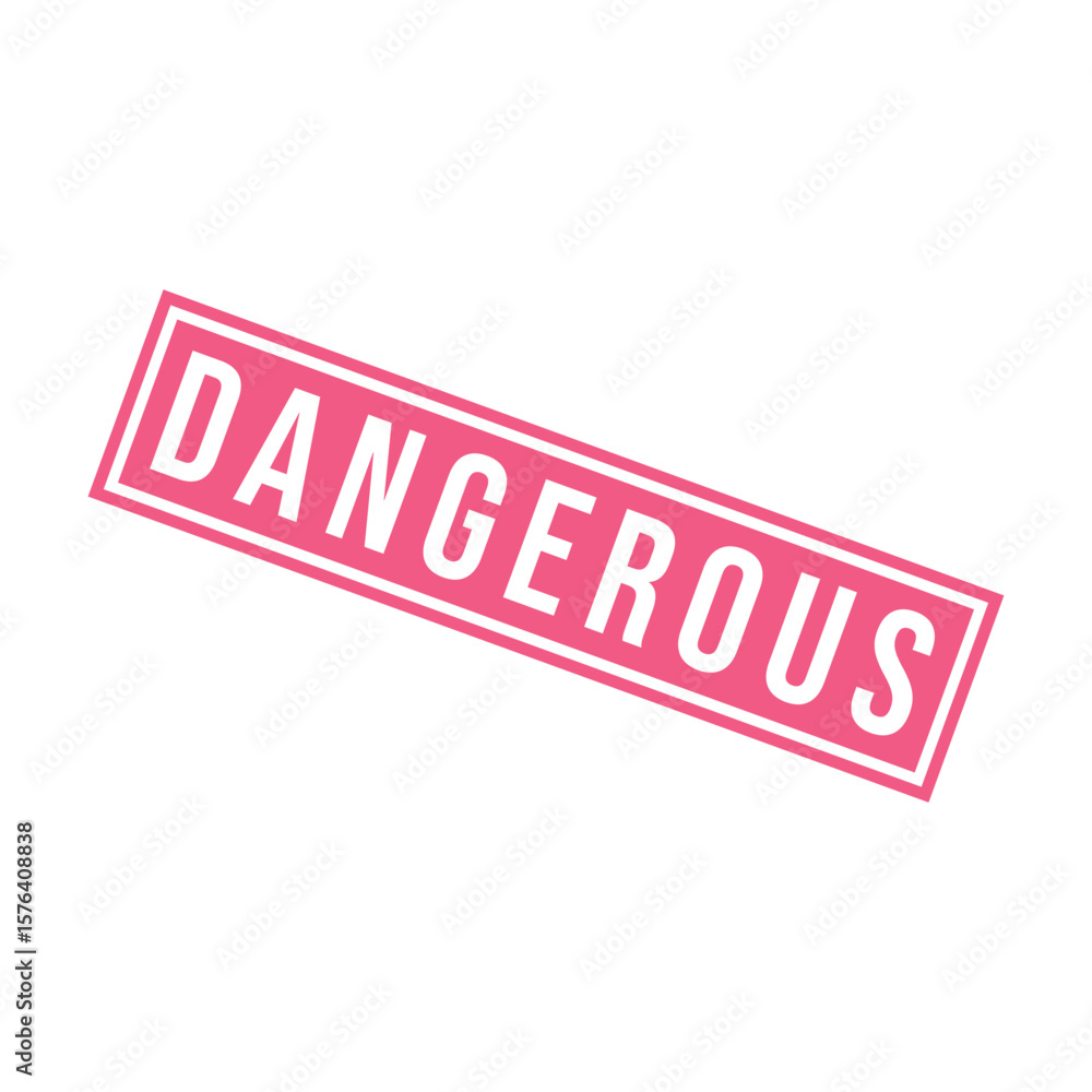 Fototapeta premium Dangerous Letter Rubber Stamp Template Design