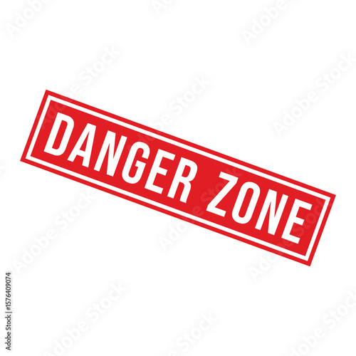 Danger Zone Letter Rubber Stamp Template Design