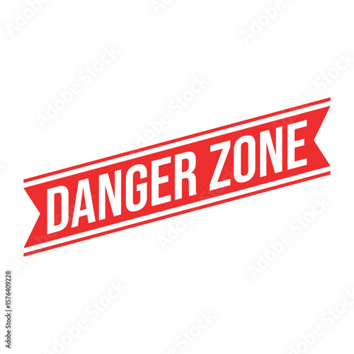 Danger Zone Letter Rubber Stamp Template Design