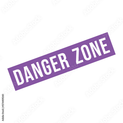 Danger Zone Letter Rubber Stamp Template Design