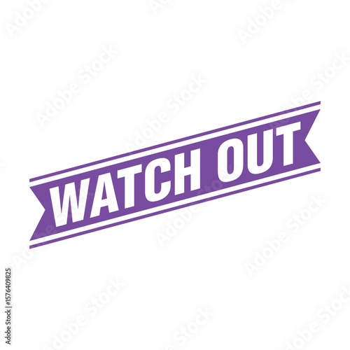 Watch Out Letter Rubber Stamp Template Design