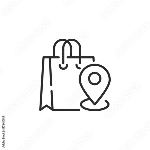 Store location icon. Simple store location icon for social media, app and web design. Vector illustration