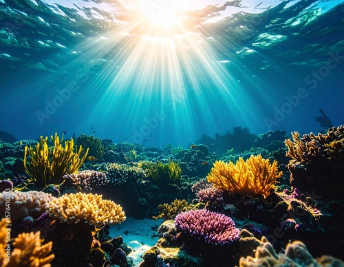 Wallpaper Mural coral reef and fishes Torontodigital.ca