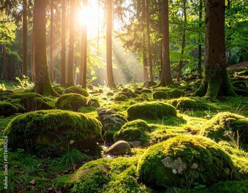 sunlight in the forest