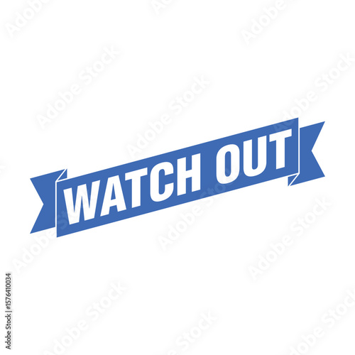 Watch Out Letter Rubber Stamp Template Design