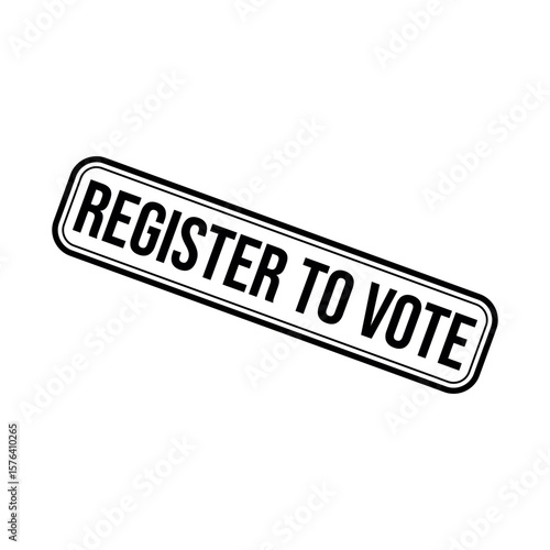 Register to Vote Letter Rubber Stamp Template Design