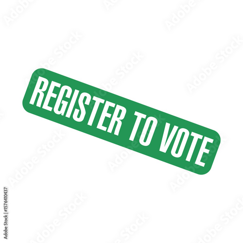 Register to Vote Letter Rubber Stamp Template Design