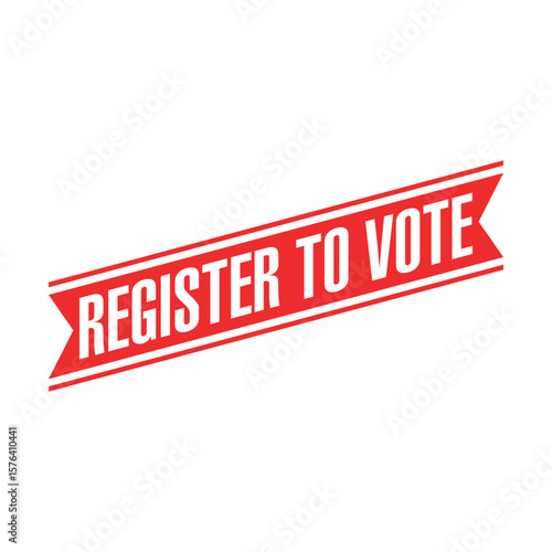 Register to Vote Letter Rubber Stamp Template Design