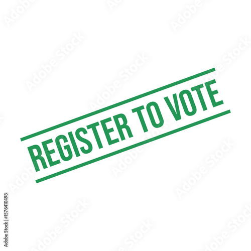 Register to Vote Letter Rubber Stamp Template Design
