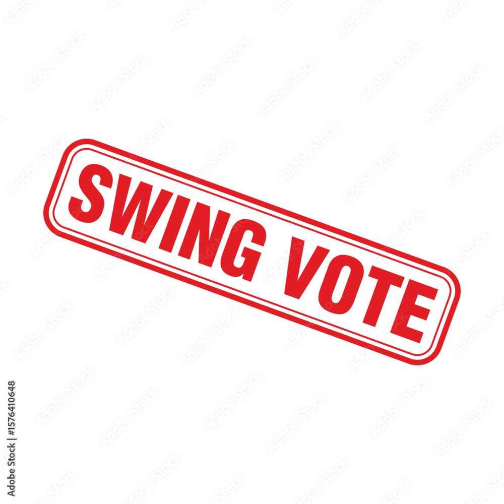 Fototapeta premium Swing Vote Letter Rubber Stamp Template Design