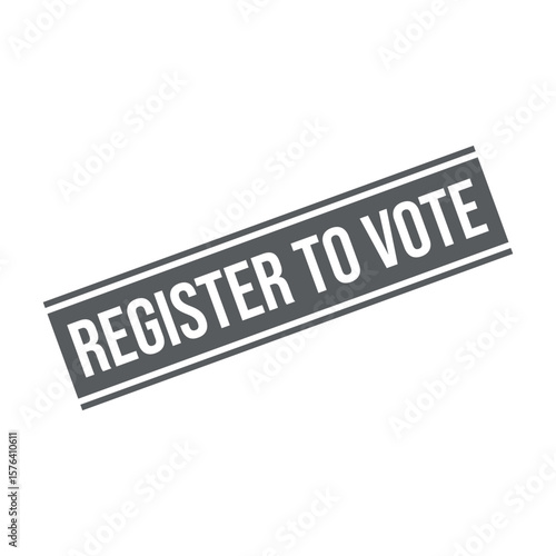 Register to Vote Letter Rubber Stamp Template Design