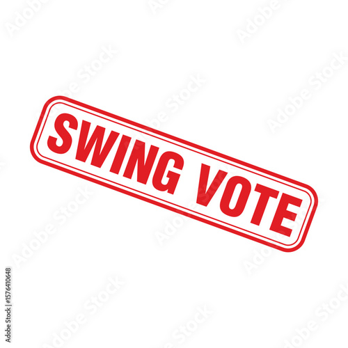 Swing Vote Letter Rubber Stamp Template Design