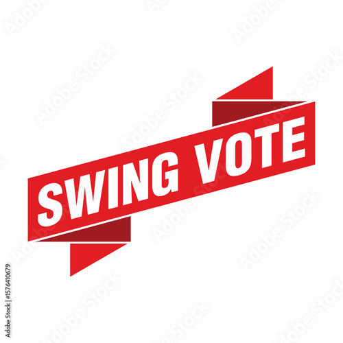Swing Vote Letter Rubber Stamp Template Design