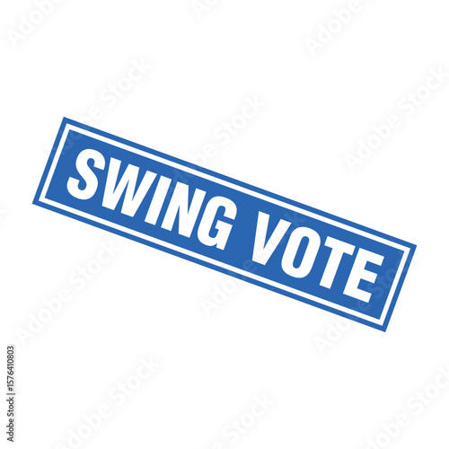 Swing Vote Letter Rubber Stamp Template Design