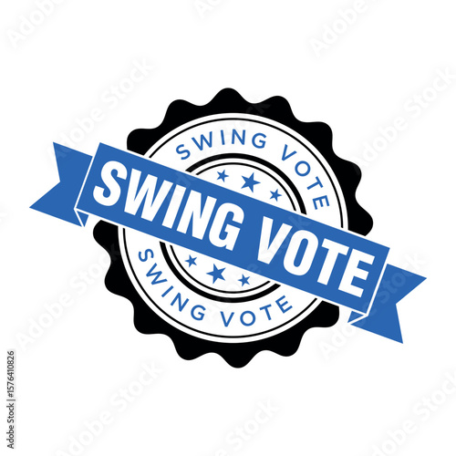 Swing Vote Letter Rubber Stamp Template Design