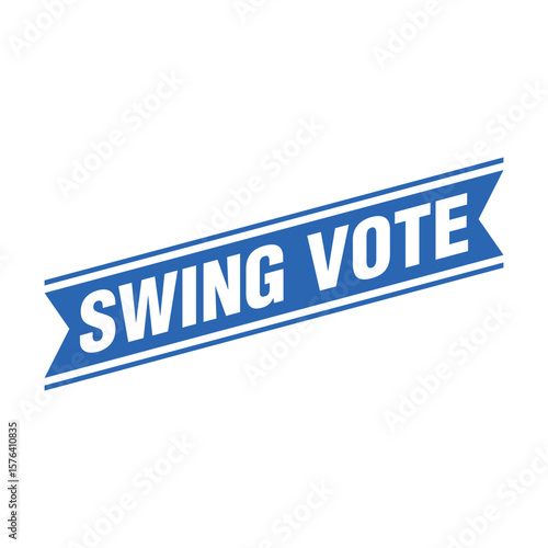 Swing Vote Letter Rubber Stamp Template Design