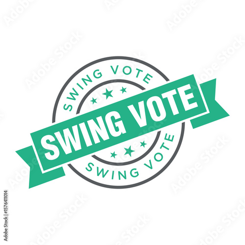 Swing Vote Letter Rubber Stamp Template Design