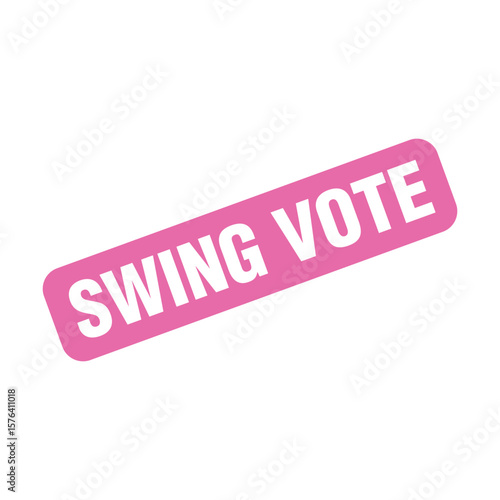 Swing Vote Letter Rubber Stamp Template Design