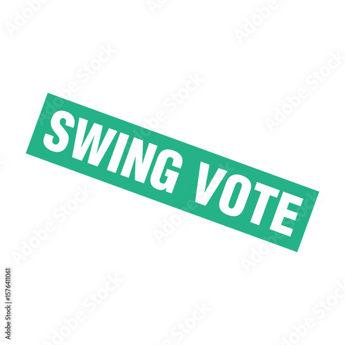 Swing Vote Letter Rubber Stamp Template Design