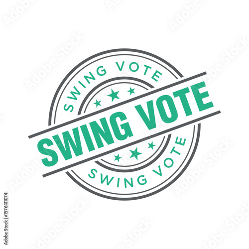 Swing Vote Letter Rubber Stamp Template Design