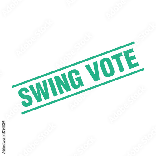 Swing Vote Letter Rubber Stamp Template Design