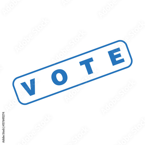 Vote Letter Rubber Stamp Template Design