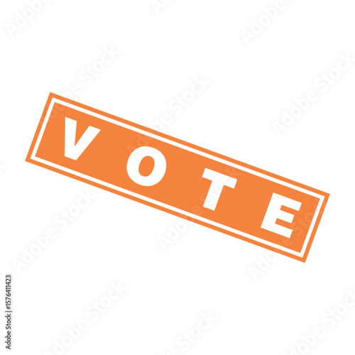 Vote Letter Rubber Stamp Template Design