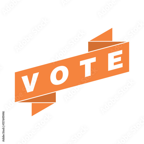 Vote Letter Rubber Stamp Template Design