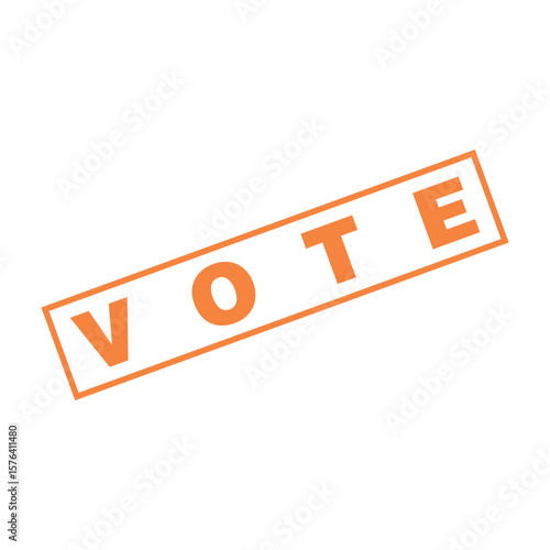 Vote Letter Rubber Stamp Template Design