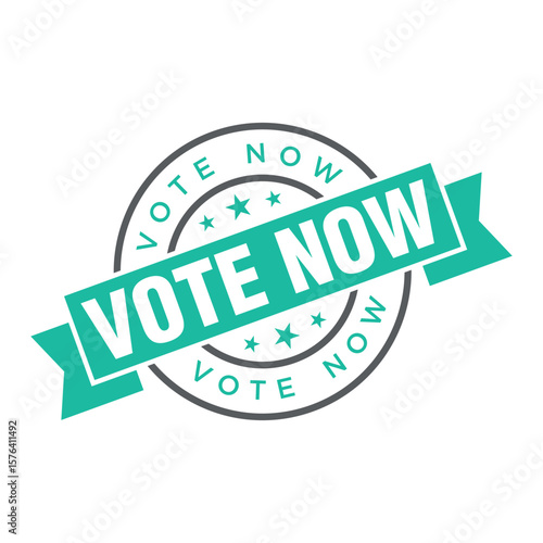 Vote Now Letter Rubber Stamp Template Design