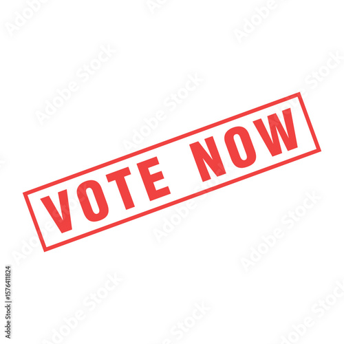 Vote Now Letter Rubber Stamp Template Design