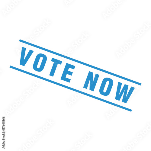 Vote Now Letter Rubber Stamp Template Design
