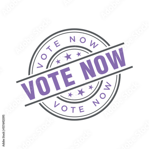 Vote Now Letter Rubber Stamp Template Design