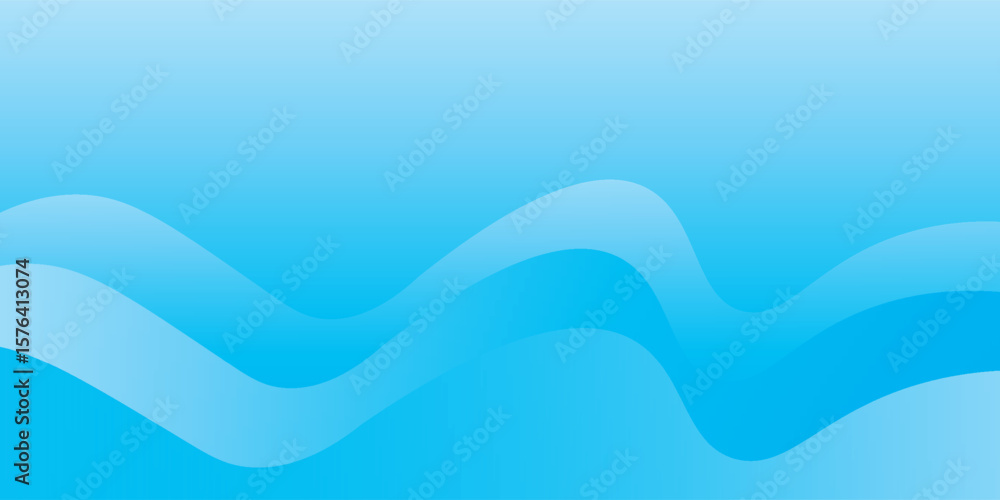 Obraz premium Minimalist banner background. Soft blue purple gradations. Wavy effect style. Mempis. Eps 10