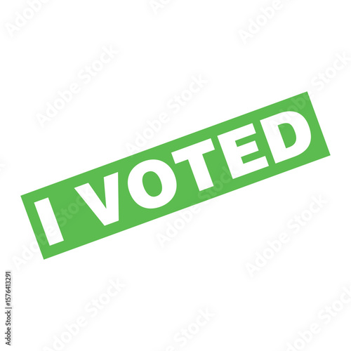 I Voted Letter Rubber Stamp Template Design