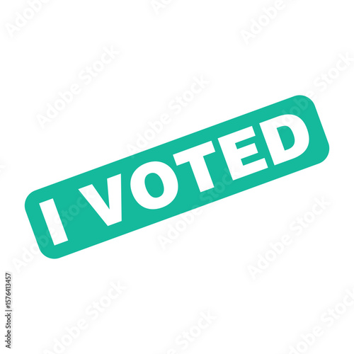 I Voted Letter Rubber Stamp Template Design