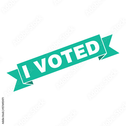 I Voted Letter Rubber Stamp Template Design
